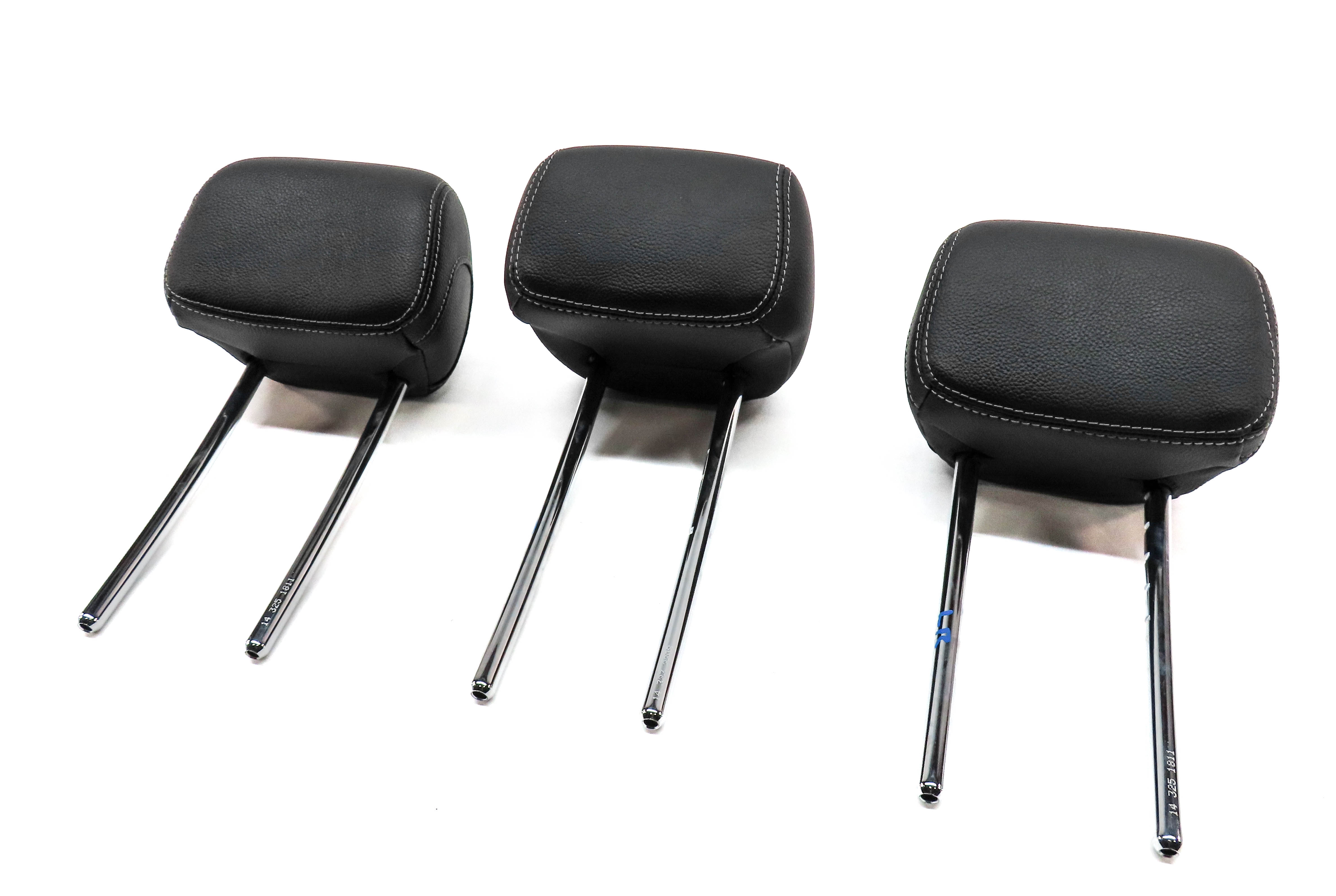 15-23 C GLC CLASS W205 X253 REAR LEFT RIGHT & CENTER SEAT HEADREST SET 3 (Black) — exact item pictured